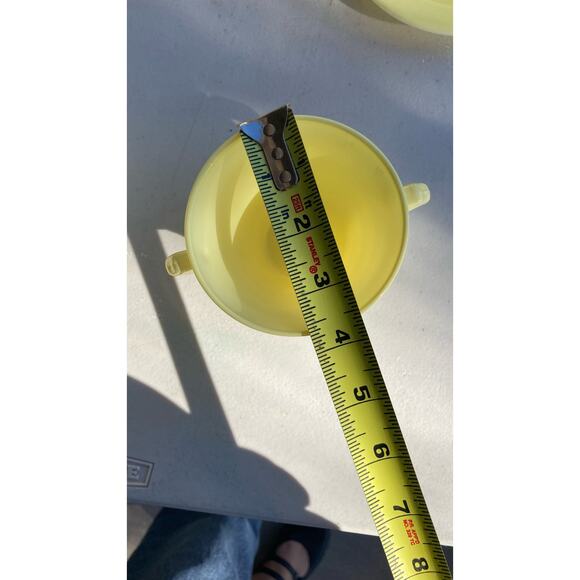 Hazel Atlas mid century Modern stone 4 cups/sausers a Sugar Bowl and Creamer - Picture 6 of 12